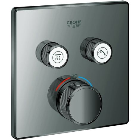 GROHE 29124A00 Thermostat Grohtherm SmartControl 29124 eckig FMS 2 ASV hard graphite (1/2)