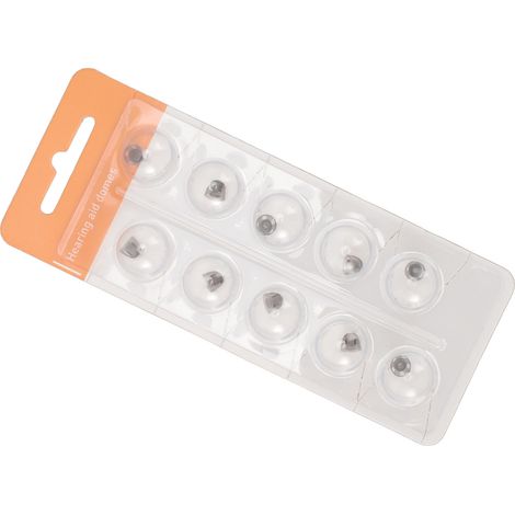 Lot de 10 dômes ouverts pour appareils auditifs Phonak Audeo Paradise Lumity (dômes de rechange ventilés monocouches, taille S) (1/5)