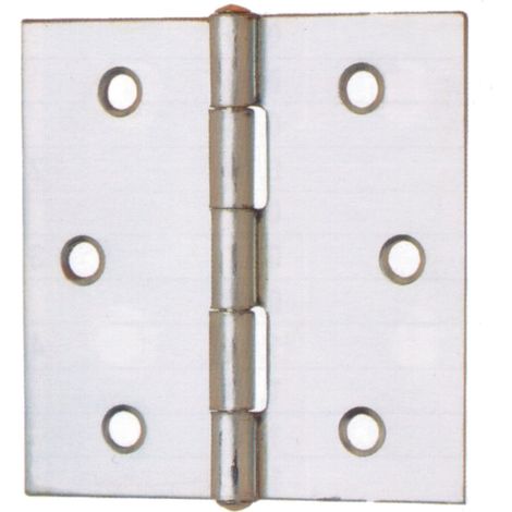 Cerniere quadre perno fisso art.121 - Specifiche: mm 80x80x1,2