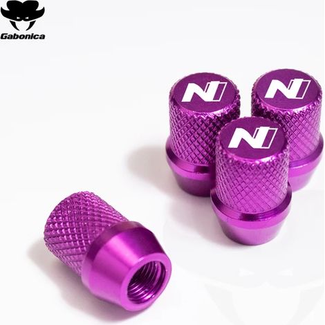 (Lavande) Lot de 4 bouchons de valve de pneu de voiture, accessoires de style automobile compatibles avec N LINE KONA ACCENT TUCSON SANTA Creta Kauai Azera (1/5)