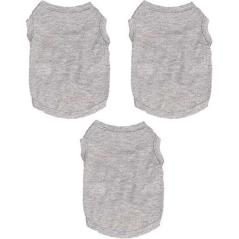 Ropa para mascotas, ropa básica, conjunto de 3 piezas para cachorros: chaleco, camiseta, sin mangas. (1/5)