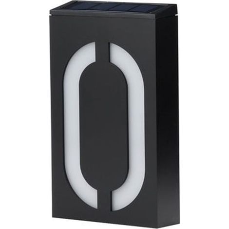 Luminaire Solaire Pour Numéro De Maison - LED Blanc - Étanche IP55 - 18,5 x 10 x 4 cm - Autonome Sans Fil - 1 Pièce (1/5)