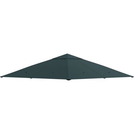 Roof of replacement for gazebo 3x3m in polyester gray with 8 holes of ventilation (1/5)