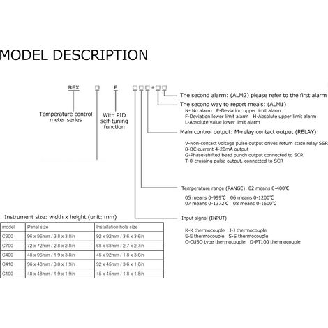 Contrôleur de température BERM à affichage numérique, thermostat intelligent REXC100FK02VxDA 220 V (1/5)