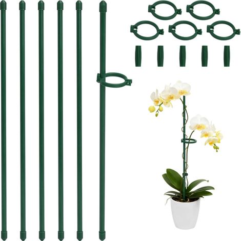 Lot de 20 piquets de Support de Plantes de 30 cm à Longueur réglable pour Plantes d'intérieur et d'extérieur (1/5)