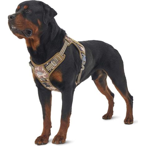 Arnés táctico antitirones para perros, chaleco transpirable ajustable Betterlife, fácil de poner para perros pequeños, medianos y grandes, arnés reflectante para perros, equipo militar, talla MD (1/4)