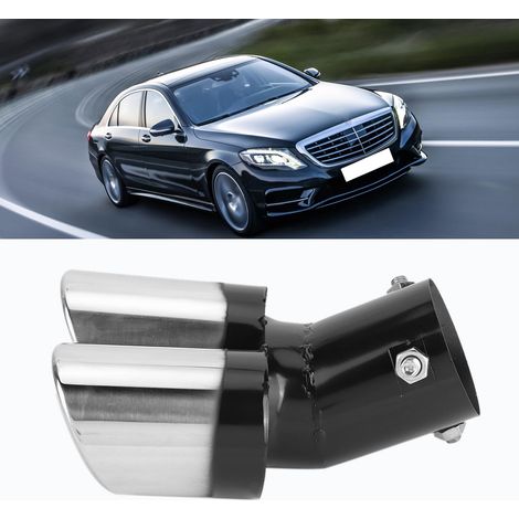 Embout d'échappement double en acier inoxydable de 63 mm / 2,5 pouces pour voiture - Accessoire auto (1/5)