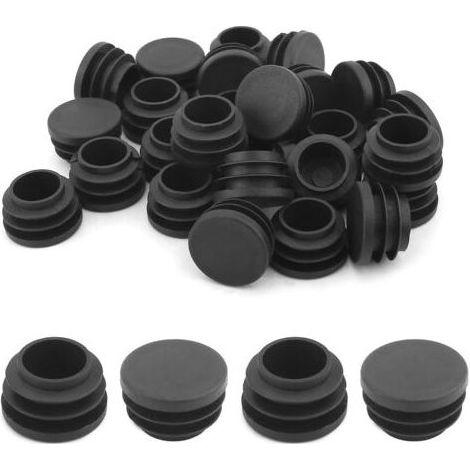 64 pièces 16mm Bouchon de Chaise Embout pour Chaise Bouchon en Plastique Rond Embout Bouchons pour Tube de Chaise Bouchon Pied de Chasie Pied de Chaise Protection (1/4)