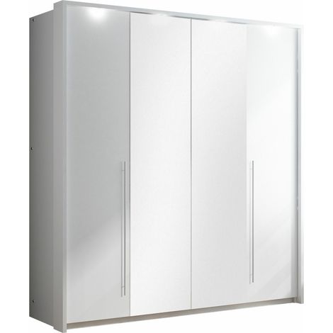 Armario Honolulu 237, Blanco, 217x201x65cm, Puertas de armario: Plegable, Número de estantes: 0