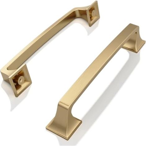 10 Pièces Poignées de Meubles - Espacement des Trous de 128 mm - Champagne Bronze - Pour Placard, Cuisine, Tiroir