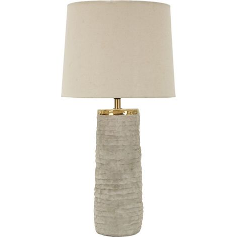 Lampe à Poser en Céramique "Lima" 73cm Gris (1/5)