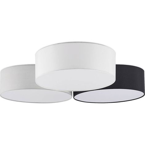 Lindby LED 'Janita' in Nero da Tessuto