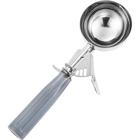 Scoop De Portionnage - 4 Oz - Acier Inoxydable 18/8 - Poignée Grise - Pour Pâte À Muffins Cupcakes Boulettes - 1 Pièce (1/5)
