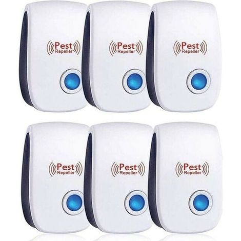 Ultrasonic Mouse and Rat Repellent – Pack of 6 – Frequencies 25-65 kHz – Coverage up to 120m² – Non-toxic and environmentally friendly (1/3)