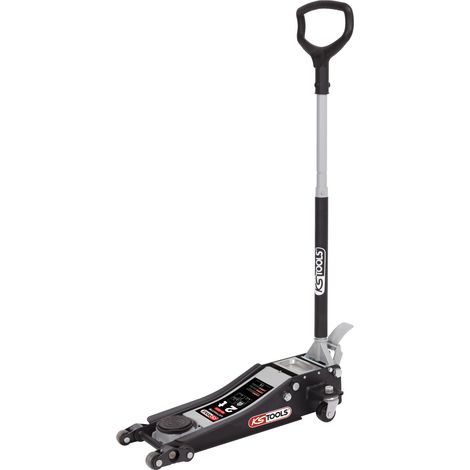 KS Tools - Cric hydraulique extra-bas acier ULTIMATE 2T avec double-roues avant - 161.0372