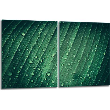 2 plaques de protection en verre pour cuisinière 40x52 Drops (1/5)