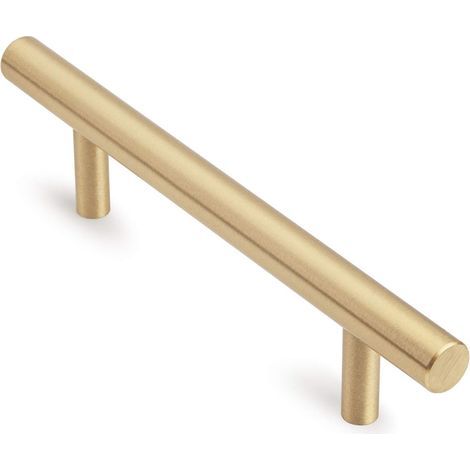 AIDUCHO 2er-Pack goldene Schrankgriffe, Messing-Schrankgriffe, goldene Schubladengriffe, goldene Küchenschrankgriffe, 15 cm Länge (9,7 cm Lochabstand) (1/5)