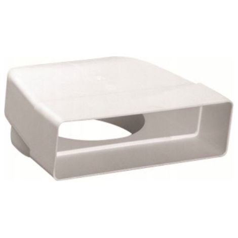 Coude de ventilation plat 204x60 pour conduit rond fi150 – Installation facile sans outils – Construction légère en PVC – Faible résistance au flux d'air (1/5)