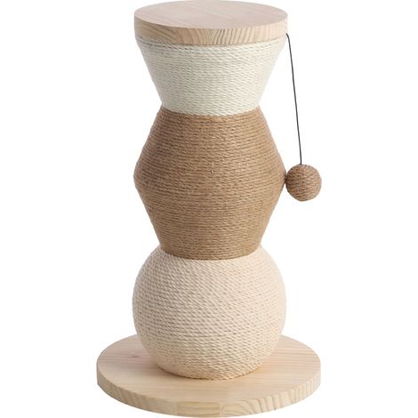 Arbre a chat et jeu suspendu Stubb 47 cm beige