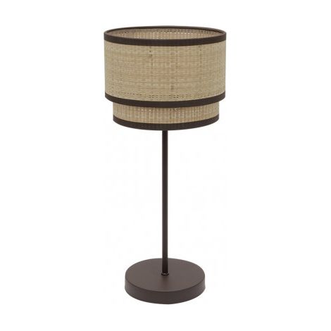 Tischleuchte roque 1xe14 natur/braun 41x18x18 cm