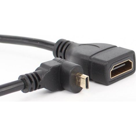 Upward curved micro HDMI to HDMI adapter cable, short high-definition micro HDMI cable for connecting a mobile phone to a television (1/5)