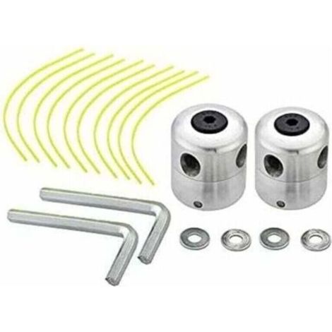 Tete De Debroussailleuse - Aluminium - Double Filaire Nylon - Systeme Tapotement Automatique - Universelle Pour Outils Jardin - Lot De 2 (1/4)