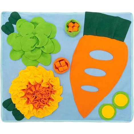 Tapis À Renifler pour Lapin, Jouet Intelligence, Nourriture, Tapis À Renifler pour Lapin Lavable Tapis Educateur pour Cochon d'InLapin Nain Doux Jeu Tapis Snuffle Jouet Pliable (1/3)
