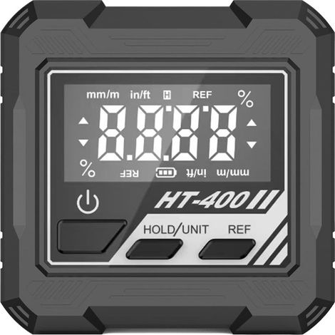 Rilevatore di angoli – Alloggiamento livella LCD 4 x 90 gradi Goniometro digitale con base magnetica e retroilluminazione, inclinometro di precisione 0,1 per lavorazione del legno, seghe, troncatrici  (1/5)