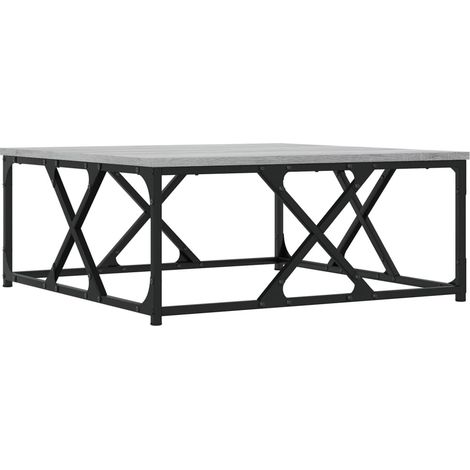 Table basse sonoma gris 70x70x30 bois d'ingénierie (1/5)