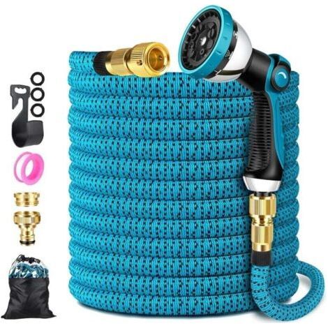 Expandable Garden Hose, Portable High Pressure Car Water Gun - 30m/100ft (1/4)