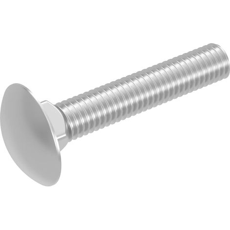 Lot de 20 vis carrosserie M5x30mm - Acier Inoxydable A2 - Tête Bombée Collet Carré - Fixation Mécanique Robuste - Pour Bois et Métal (1/2)