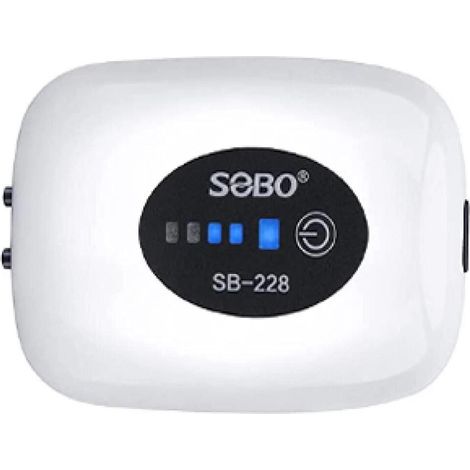 Pompe à air aquarium rechargeable USB 4800 mAh, pompe oxygène silencieuse à double sortie, aérateur portable pour eau douce et eau salée (1/5)