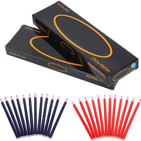 24 Pièces Craie de Couture Crayon Marqueur Tailleur Outils de Marquage et Tracé pour Tissu (1/5)