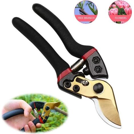 Gartenschere - Verriegelung - SK5-Stahl - Ergonomisch - 19,5 cm
