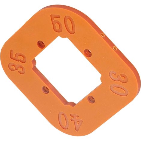 Gabarit de rayon d'angle arrondi R30 R35 R40 R50, outil de positionnement pour le fraisage d'arcs dans le cadre de projets de menuiserie (1/5)