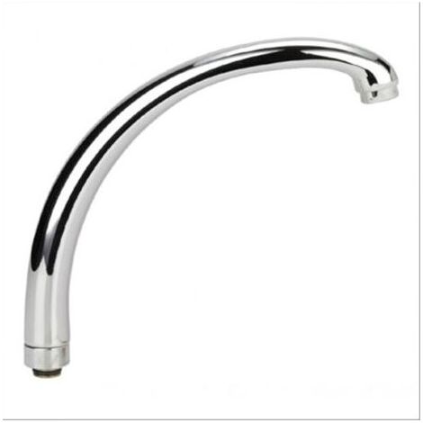 Bec de rechange pour mitigeur d'évier de cuisine, bec haut, chromé, 15 cm -
