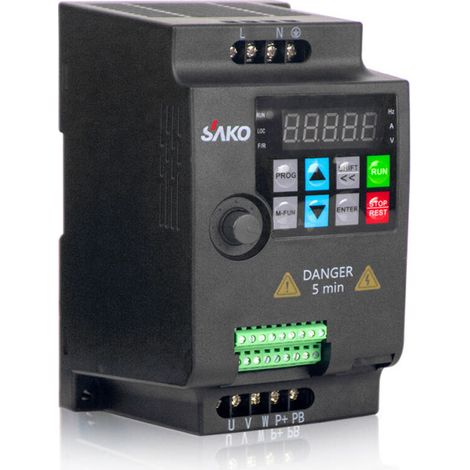 Convertisseur de fréquence variable monophasé AC220V Vector Inverter VFD pour le contrôle de la vitesse du moteur en continu,Multicolore,0.75KW