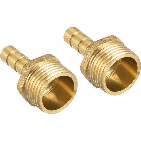 6mm Raccord Cannelé À G3/8 Filet Mâle Tuyau Laiton Or 2Pcs (1/5)