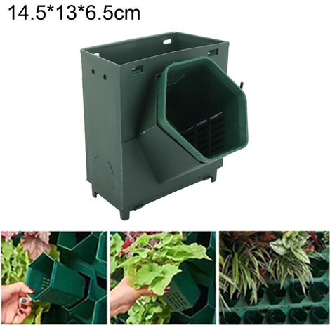 Pot Vertical Murale Type 5.1x2.6x5.7in PP Vertical Wall Planter Single Hole Space Saving 3D Plastic Vertical Wall Plant Pot for Home Garden