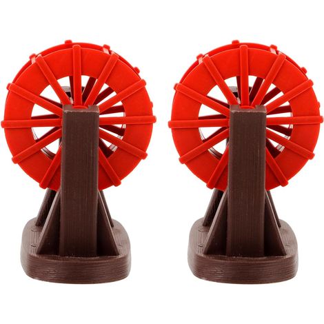 2 Stück Miniatur Wasserrad Ornament Simulations Wasserrad