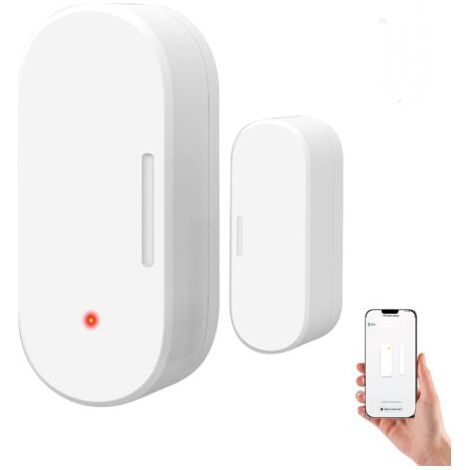 BUNTHAUS (1 Pack) Capteur de Porte et de Fenêtre Intelligent, Nécessite Connexion ZigBee Gateway,détecteur sans Fil pour système d'alarme et Maison Intelligente, Compatible avec 2MQTT，Home Assistant，A (1/5)