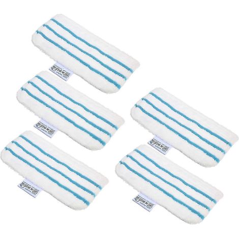 Lot de 5 lingettes de rechange pour balai vapeur Black + Decker FSM1610/FSM1630 - Lingettes lavables - Édition 0621