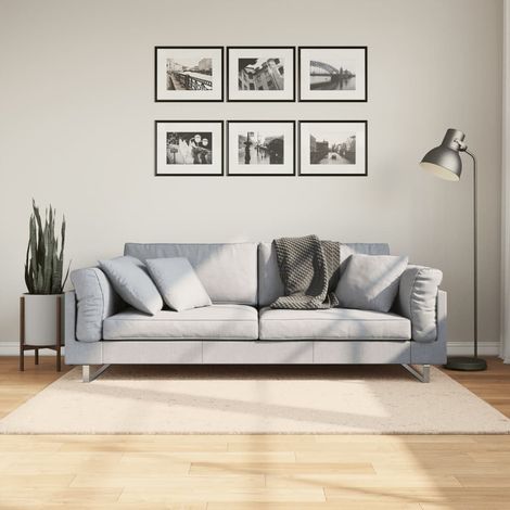 Teppich HUARTE Kurzflor Weich und Waschbar Beige 120x170 cm