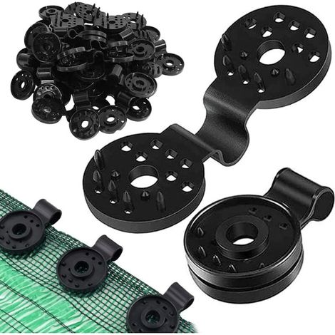 YMYNY 50 Pièces Clips pour Toile D'ombrage Accessoire pour parasol et voile d'ombrage, Clip Spécial avec Œillet, Clip de Tissu D'ombrage, Clips de Filet D'ombrage de Serre, Clips de Fixation Traités (1/4)