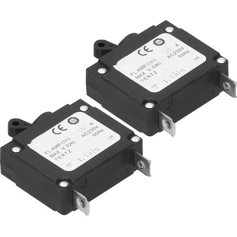 Lot de 2 disjoncteurs de protection contre les fuites de courant, compatibles avec les groupes électrogènes à essence 168F/170F de 2 à 3 kW. (1/5)