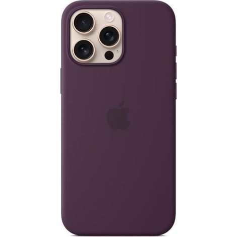 Coque et étui téléphone mobile Apple Coque en silicone avec MagSafe pour iPhone 16 Pro Max - Prune