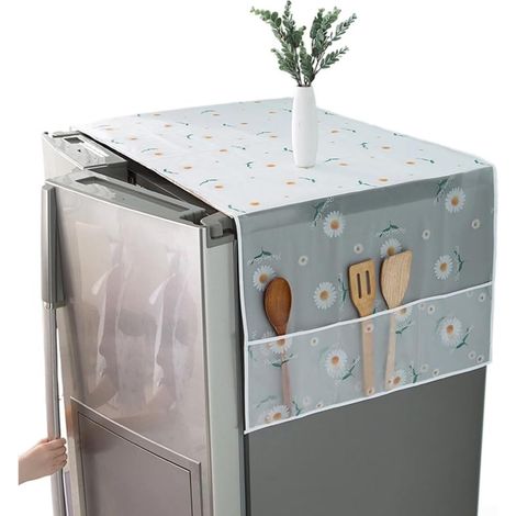 Housse anti-poussière pour machine à laver étanche anti-UV pour sèche-linge et réfrigérateur 130 x 54 cm (1/5)