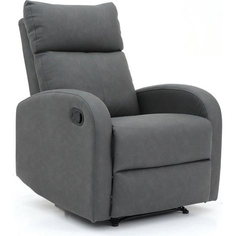 Fauteuil relax ERA manuell verstellbar, Material PU, Farbe Schwarz, ein außergewöhnlicher Sessel
