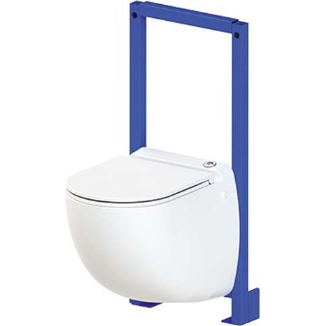 Cuvette suspendue avec broyeur – Bâti support universel – Abattant frein de chute – Châssis autoportant SFA (1/7)
