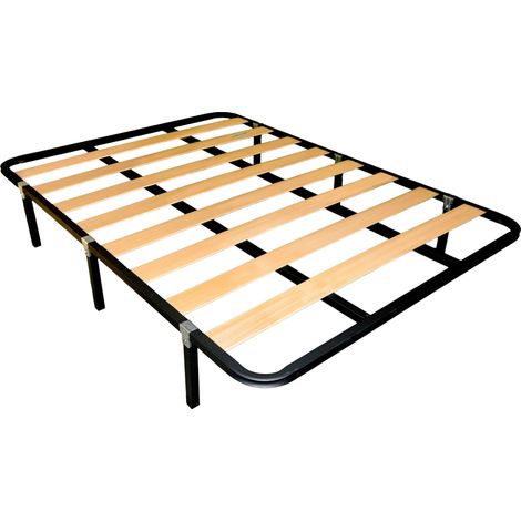 Somier 135x180 cm con 6 Patas, de Tubo acerado 30x30 mm con Refuerzo Central láminas de chopo y Pintura Metalizada